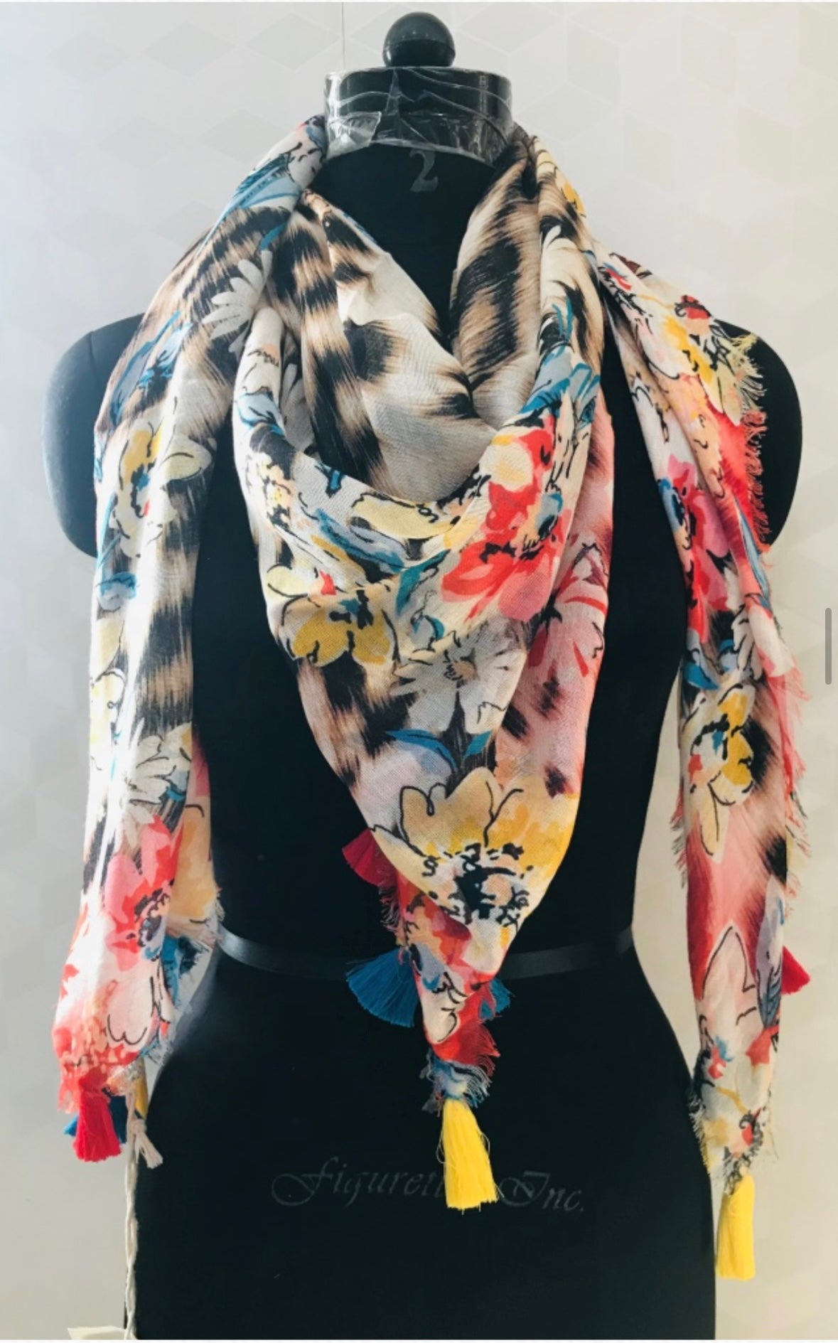 DIGITAL PRINTING SCARVES FLORAL PRINT