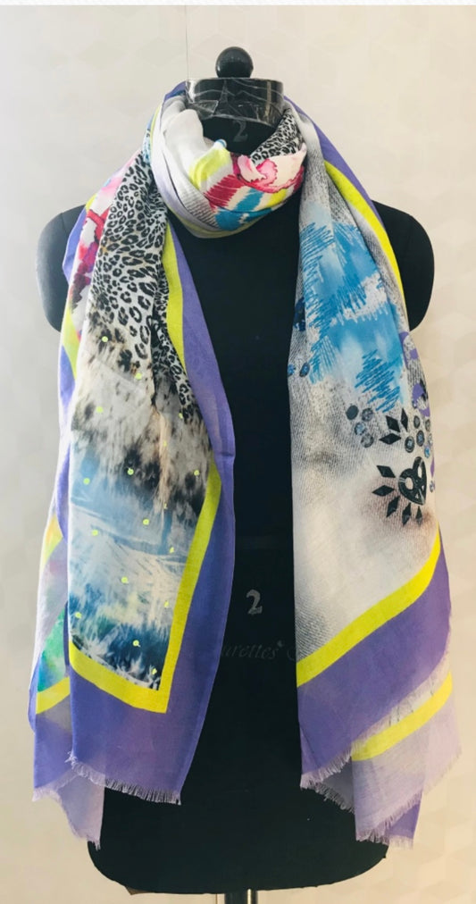 DIGITAL PRINTING SCARVES TEXTURED PRINT