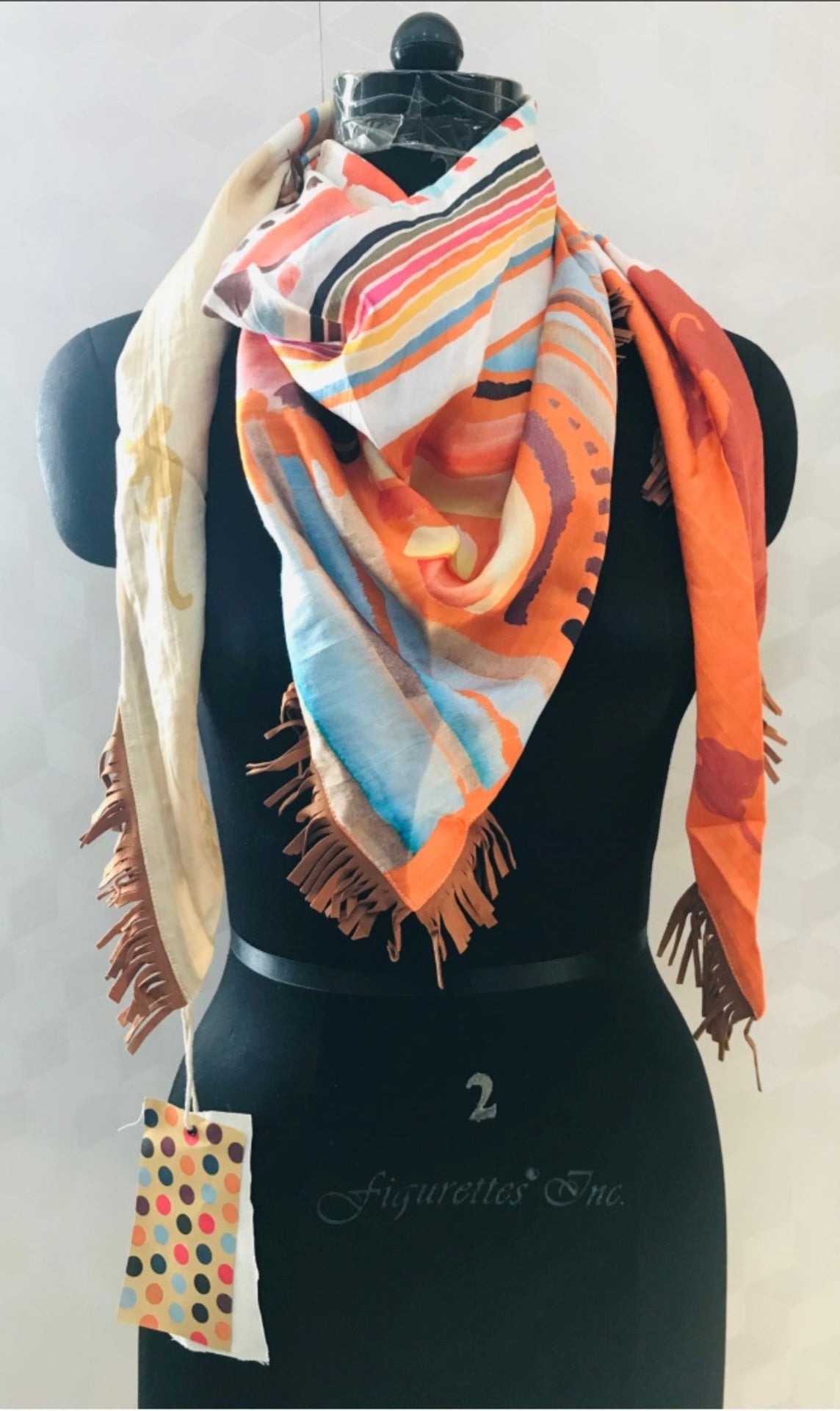 DIGITAAL PRINTING SCARVES GEOMETRIC PRINT