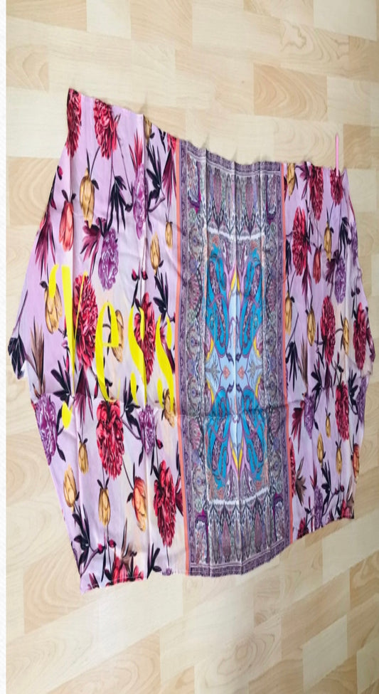 DIGITAL PRINTING SCARVES FLORAL PRINT