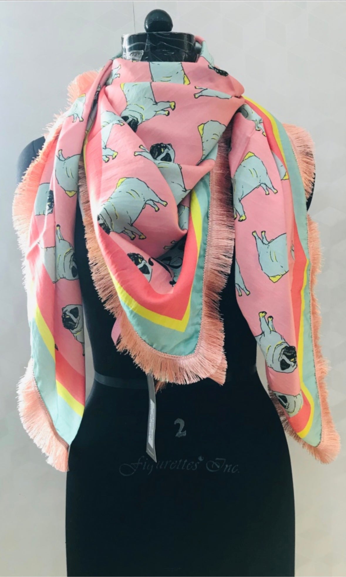 DIGITAL PRINTING SCARVES DOG PRINT