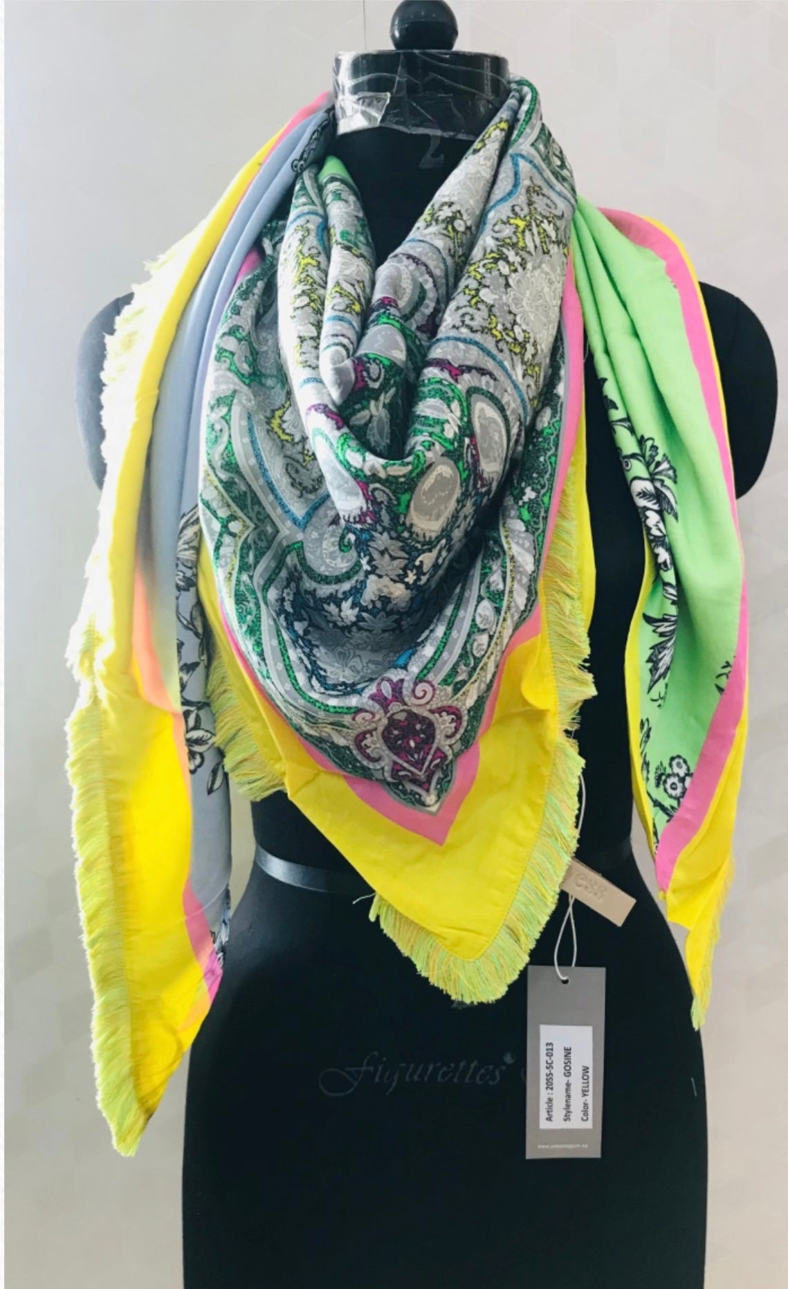 DIGITAL PRINTING SCARVES MUGHAL PRINT