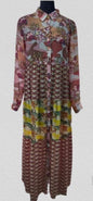 TEXTURED YELLOW SHIRT DRESS DIGITAL PRINTING