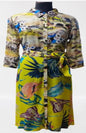 BUTTONED SHORT DRESS DIGITAL PRINT FULL SLEEVES