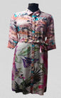 BIRT MULTI COLOR SHIRT DRESS DIGITAL PRINTING