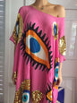 LONG KAFTAN PRODUCT 83 100 % SILK DIGITAL PRINT SEQUINS HAND EMBROIDERRED KAFTAN