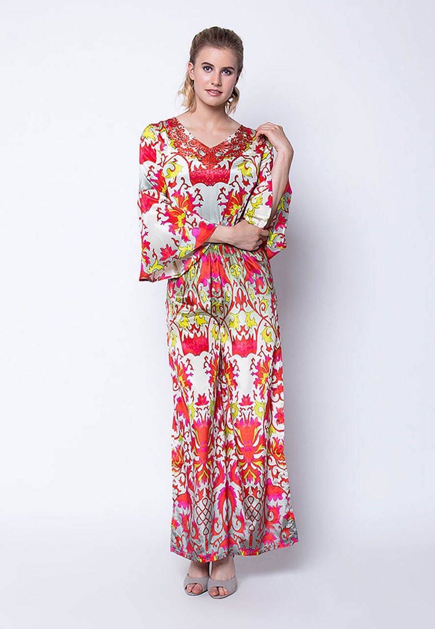 DAMASK DIGITAL PRINT JUMP SUIT